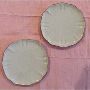 Casa Stone/Casafina Impressions  Cream/Yellow Plates Portugal Stoneware Rustic 2